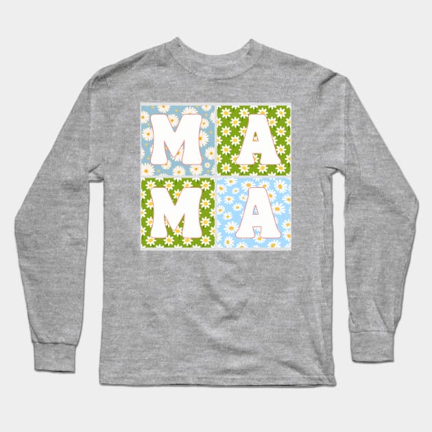 Retro Boho Mama Long Sleeve T-Shirt by Annabelhut